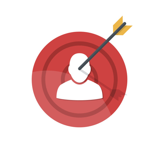 目标与箭头。一个被箭射中的人的剪影。命中目标或摧毁竞争对手的概念。优质矢量插图孤立在白色背景。图片下载