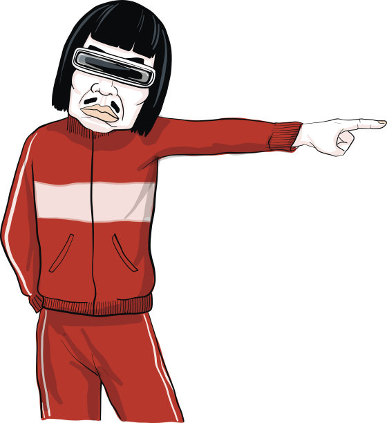 穿红衣服的人行动矢量图片下载