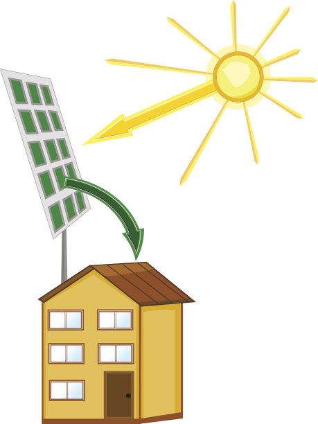 房子里有太阳能电池图片下载