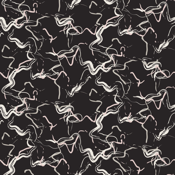 大理石石材黑色与白色笔触矢量无缝纹理图片下载