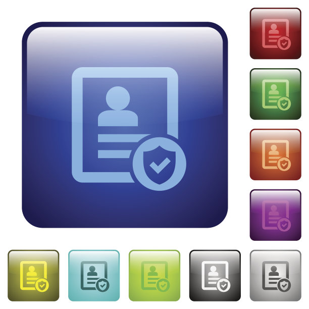 受保护的接触颜色方形按钮图片下载