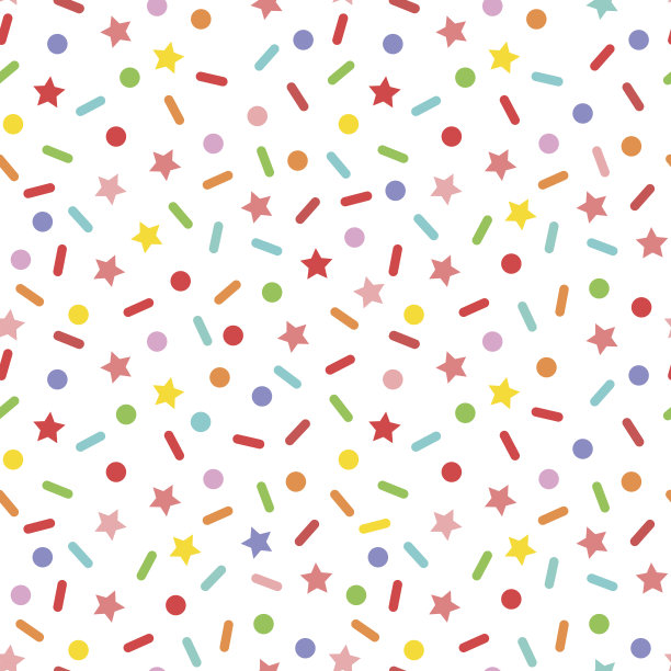 五彩纸屑粉红色的模式。无缝向量背景图片下载