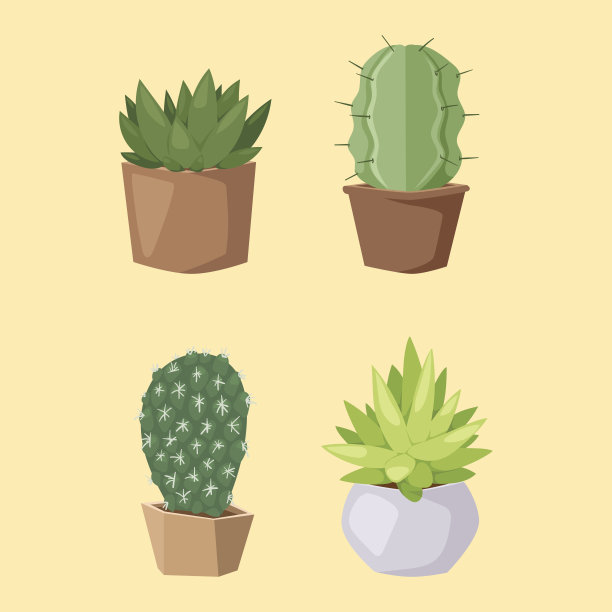 仙人掌自然沙漠花绿色墨西哥肉质热带植物仙人掌花载体插图图片下载