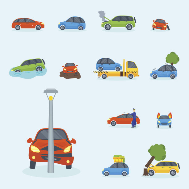 汽车碰撞碰撞交通保险安全汽车应急灾害与应急维修运输载体说明图片下载