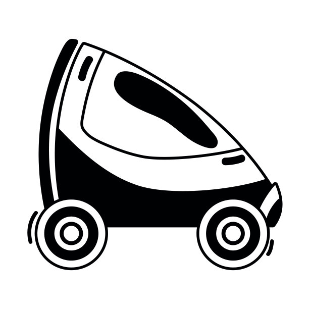 轮廓未来汽车与现代元素设计图片下载