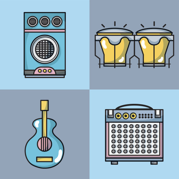 设置科技音乐元素奠定音乐图片下载