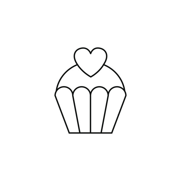 爱的蛋糕，心形线图标，糖果图片下载