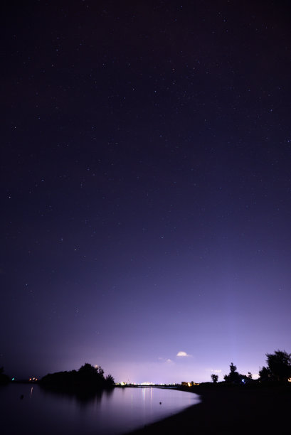 城市之光与星空图片下载