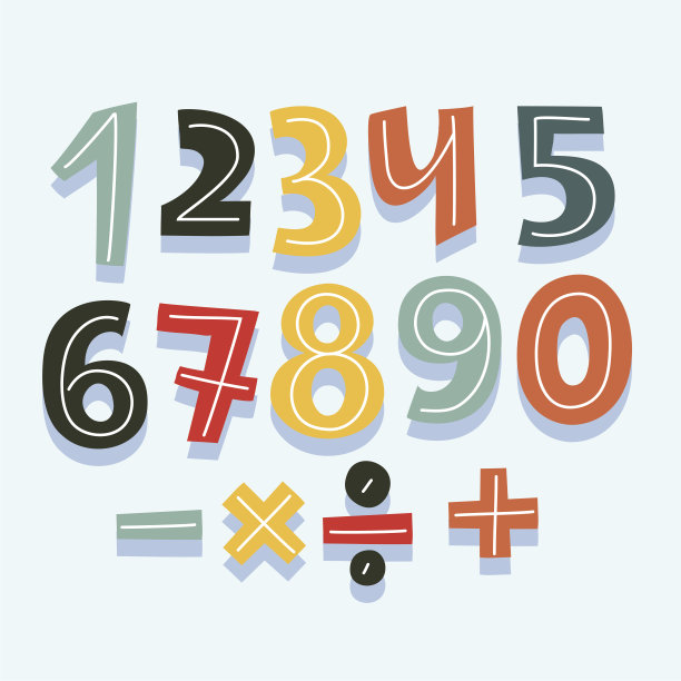 生日贺卡或横幅设计与一套复古的数字。图片下载