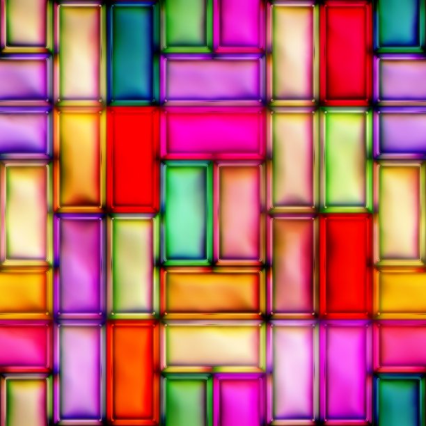 抽象彩绘玻璃装饰。无缝模式。图片下载