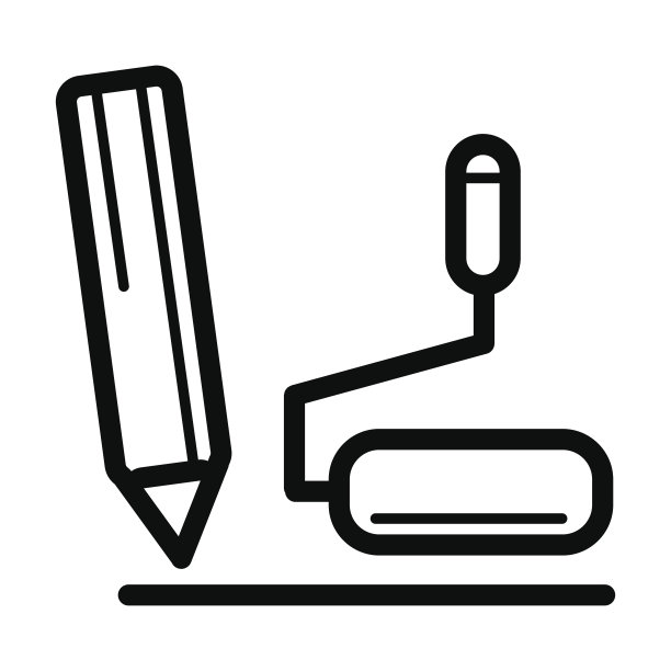 表麦克风和钢笔矢量图标。黑白麦克风插图。线性轮廓图标。图片下载