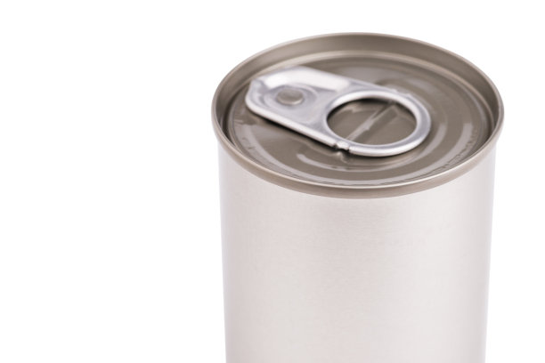 单个金属可以隔离在白色背景上图片下载