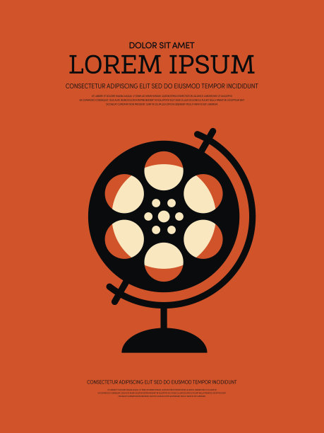 电影和电影现代复古海报的背景图片下载