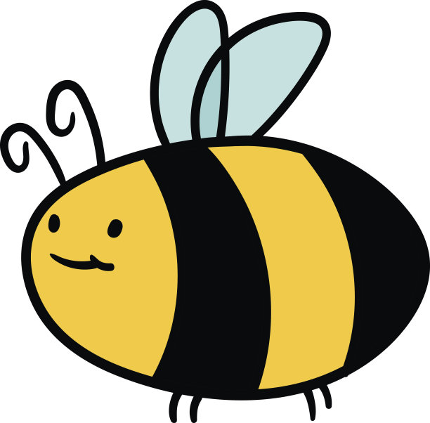 卡通蜜蜂矢量图素材图片