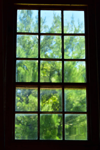 仿古玻璃窗剪影(夏日)图片下载