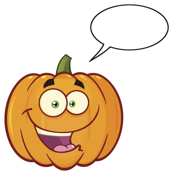 橙色南瓜蔬菜卡通表情符号的脸字符疯狂的表情图片下载