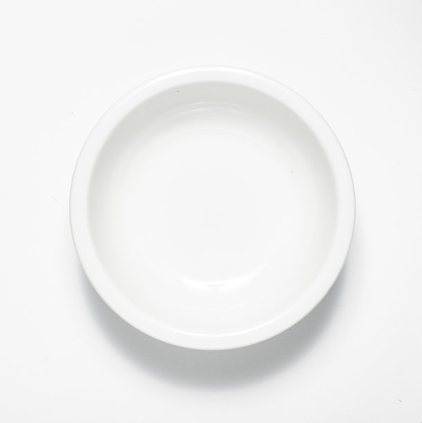 空干净碗孤立，俯视图图片下载