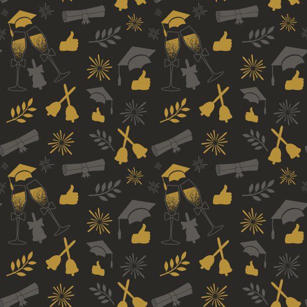 毕业无缝模式。类的背景。矢量插图包装，包装设计图片下载