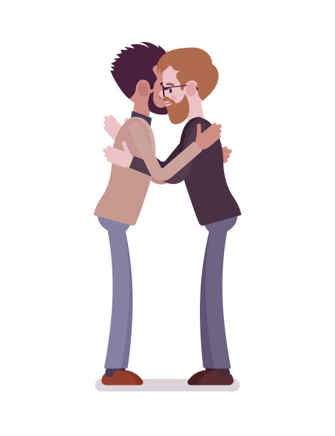 商人们拥抱的姿势图片下载