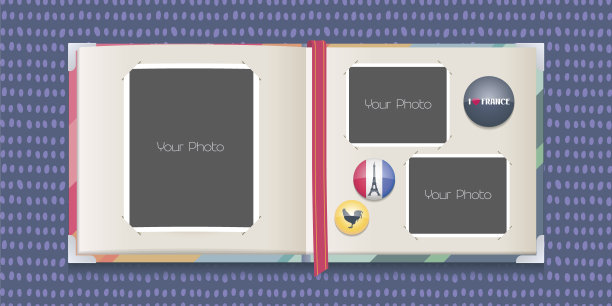 相框拼贴或剪贴簿与边界矢量插图图片下载