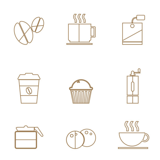 一个咖啡馆图标矢量设计形象图片下载