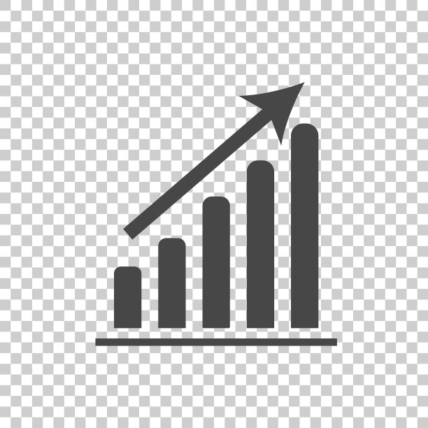 商业图表图标：白色背景上的图表扁平矢量图图片下载