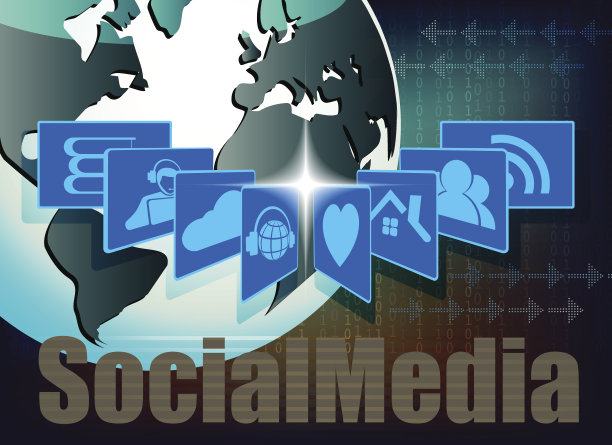 蓝色背景加地球仪图片下载