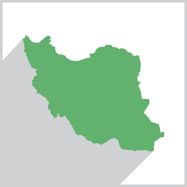 伊朗绿色地图图标图片下载