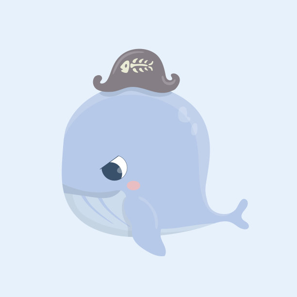 可爱的小鲸鱼。图片下载