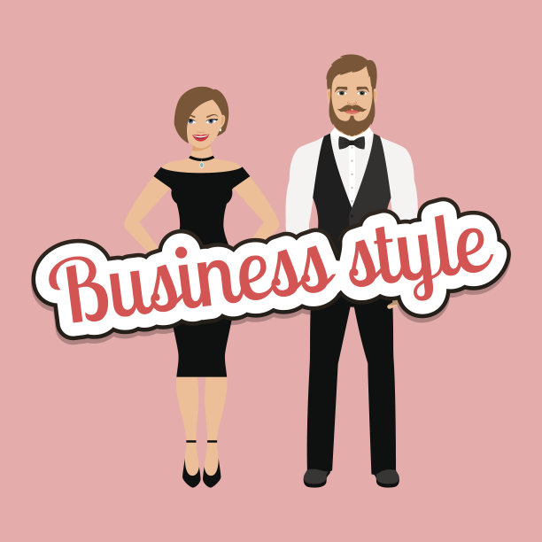 穿着商务服装的漂亮夫妇图片下载