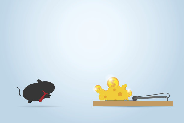 商业鼠标跳入捕鼠器，商业理念图片下载