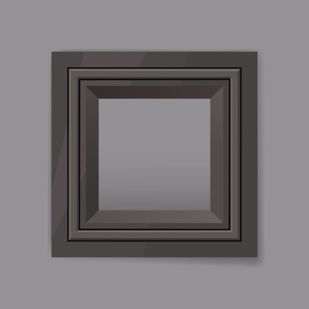 暗铬金属框架空白的文本，照片或设计图片下载