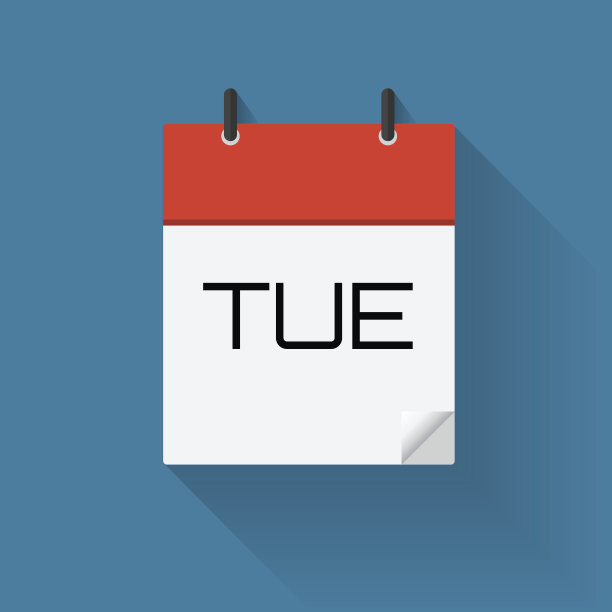 周四，向量的一天一周日历图标，eps10，现代平面设计的矢量插图图片下载