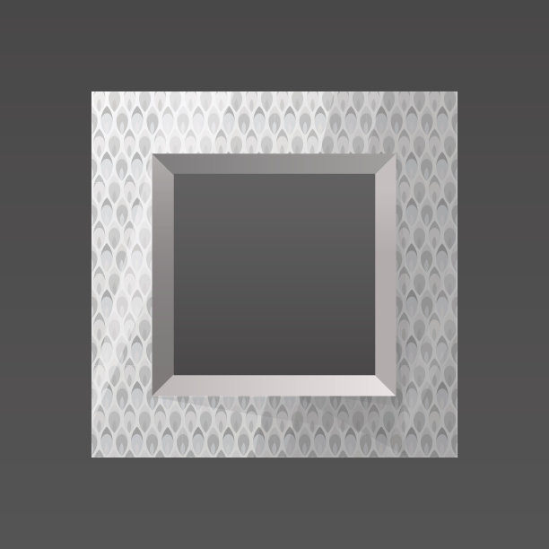 金属印刷框架空白的文本，照片或设计eps10孤立矢量插图图片下载