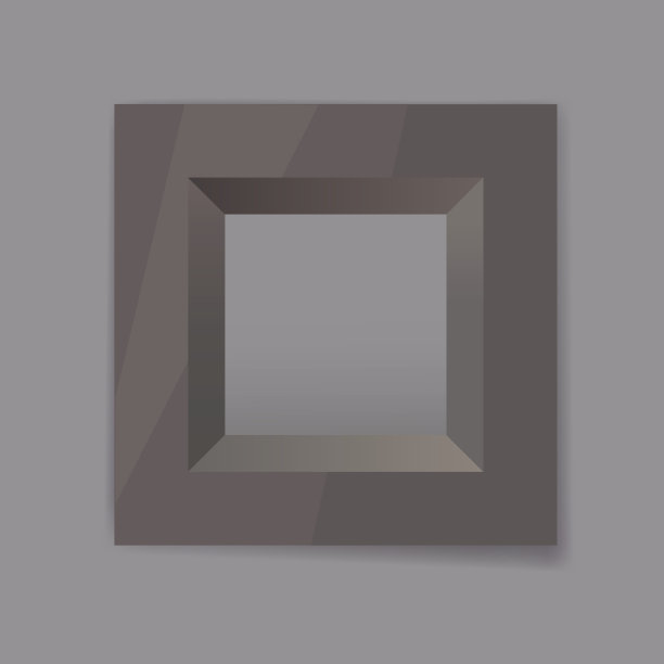 暗铬金属框架空白的文本，照片或设计图片下载