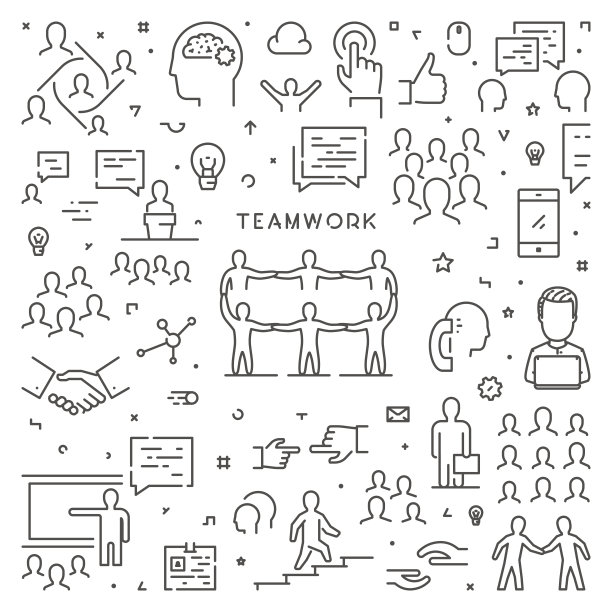 线性创意网页横幅团队图片下载