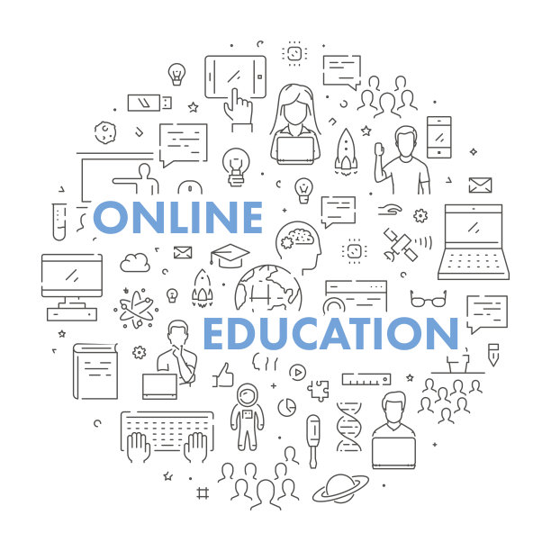 现代网络在线教育横幅图片下载