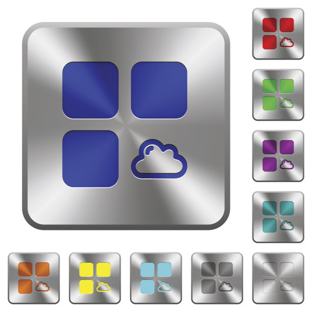 云组件圆角方钢钮扣图片下载