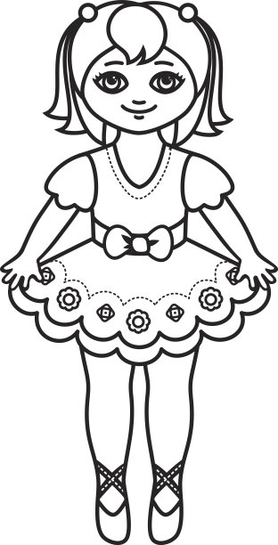 一个穿着漂亮裙子的小芭蕾舞演员。图片下载