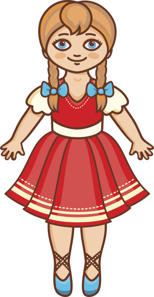 一个穿着漂亮裙子的小芭蕾舞演员。图片下载