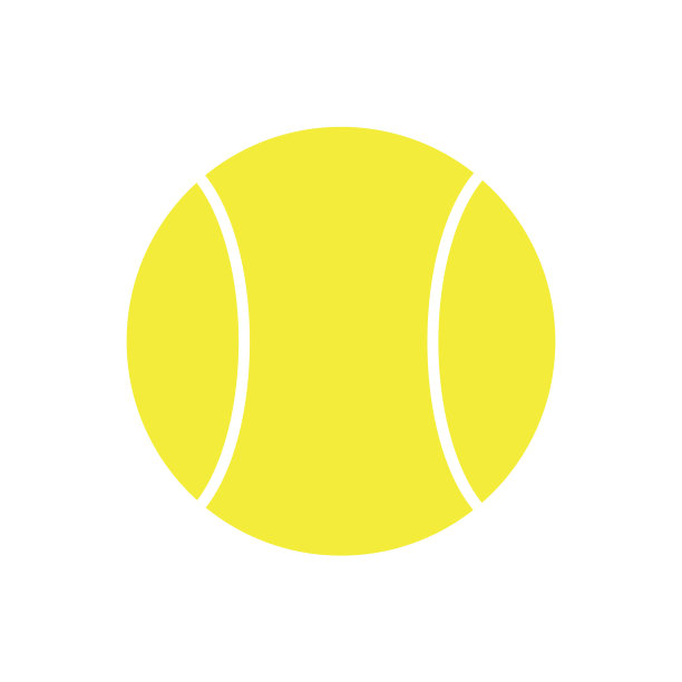 黄色网球图标孤立在白色背景图片下载