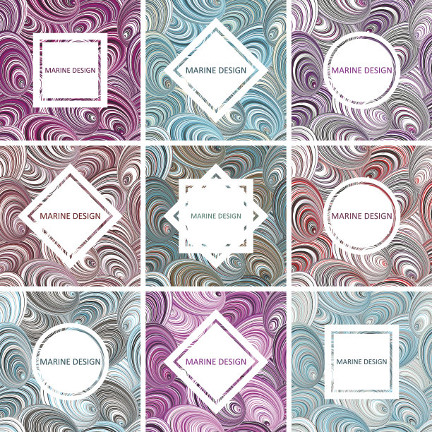 明信片向量集图片下载