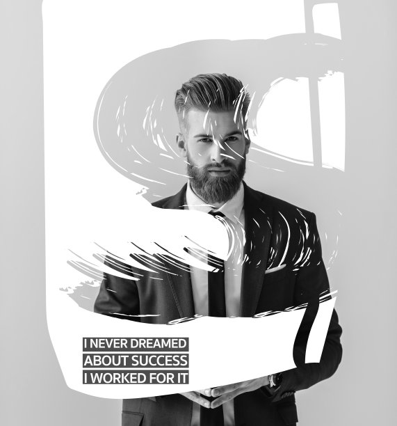 时尚的有胡子的商人图片下载