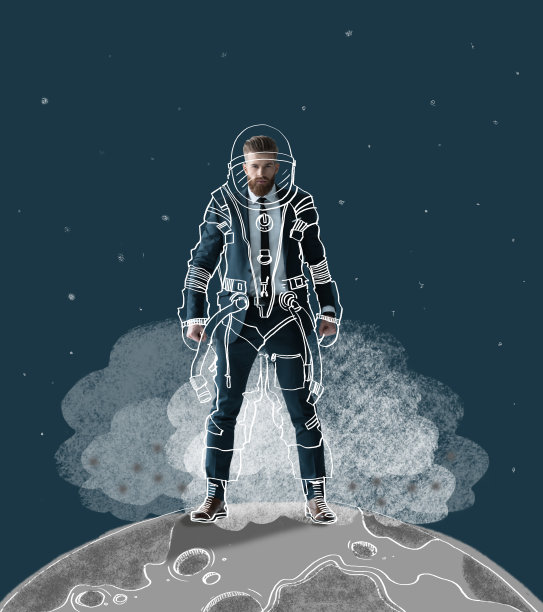 时尚的有胡子的商人图片下载