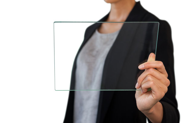 女商人握着界面的中段图片下载