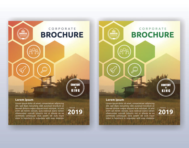 多功能现代企业商务传单布局设计图片下载