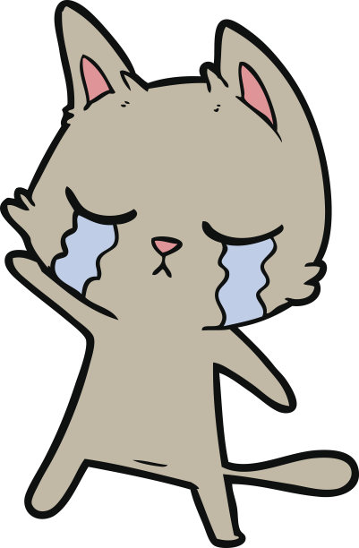 哭泣的卡通猫图片下载