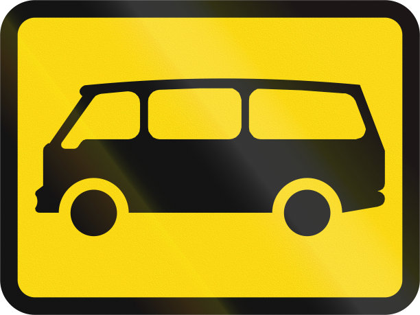 临时路标使用在非洲国家博茨瓦纳-主要标志适用于小型巴士图片下载