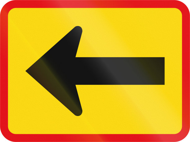 临时路标使用在非洲国家博茨瓦纳-主要标志适用于左边图片下载