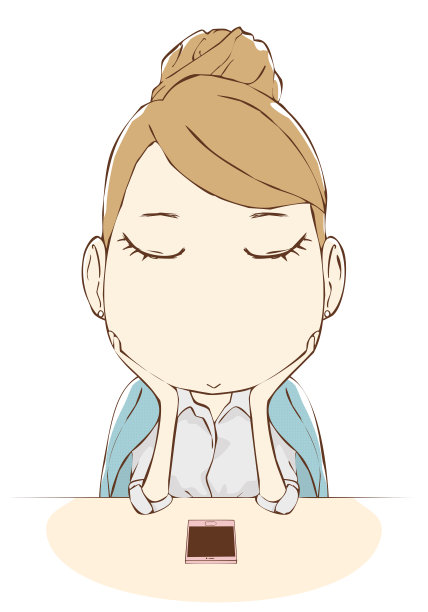 スマホと女性图片下载